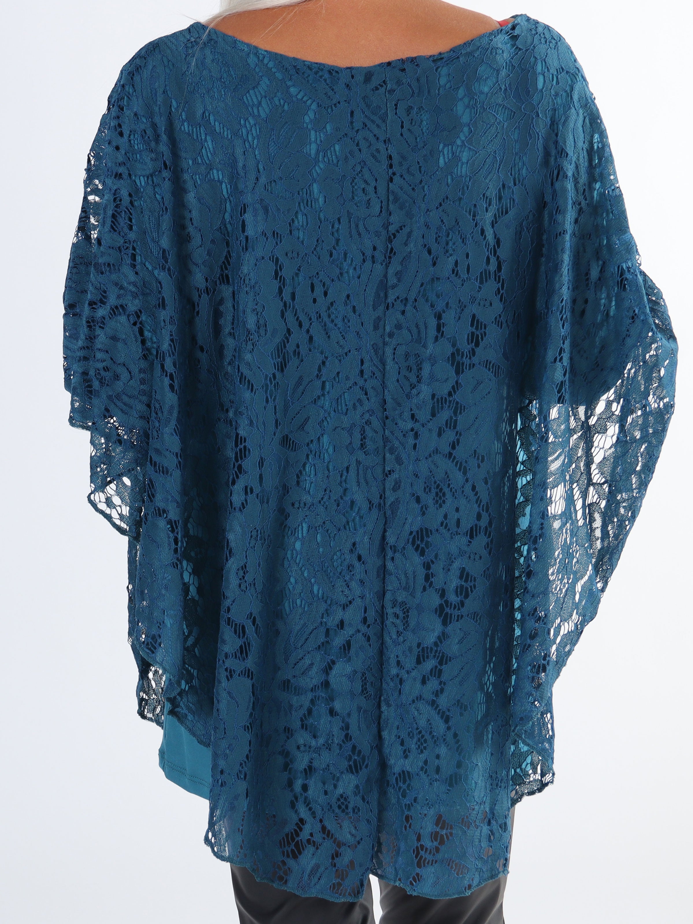 Kenya Lace Shirt - Plus size tunika med spetslager
